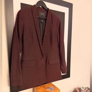 Scotch & Soda Red and Black Patterned Blazer